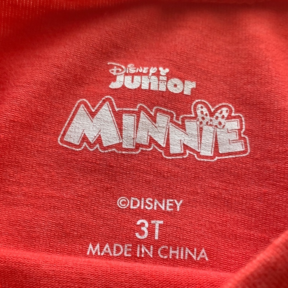 Disney Junior Coral Kids Minnie Mouse dress with Heart Pattern 3T - Picture 3 of 6